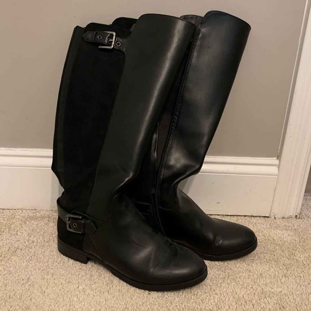 Black tall boots